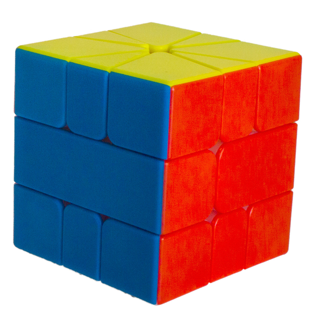 Square-1 Cube - X-Man Volt Square-1 V2 (Fully Magnetic) turned around on a white background